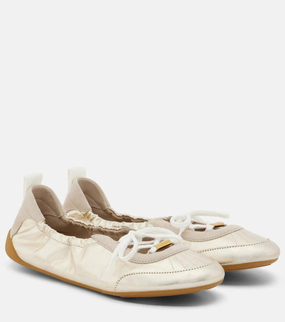 Chloé - Chloé Kick metallic leather flats