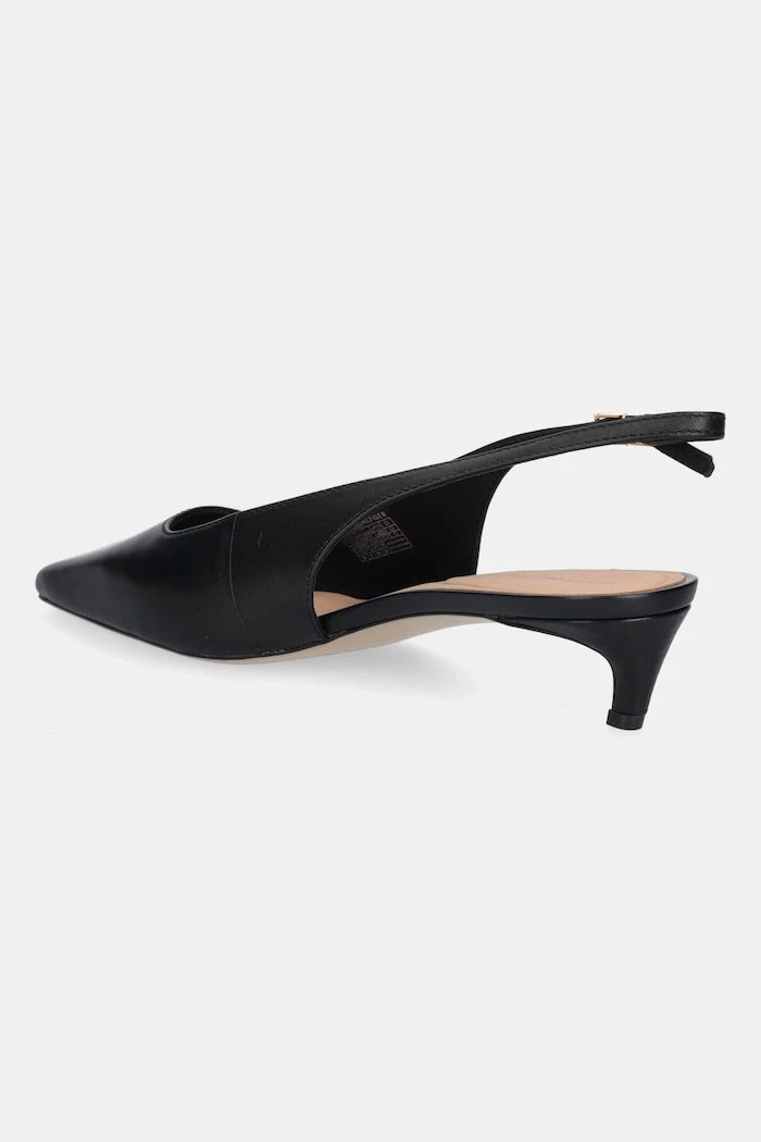 Кожени обувки с тънък ток Tommy Hilfiger SQUARED TOE KITTEN SLINGBACK
