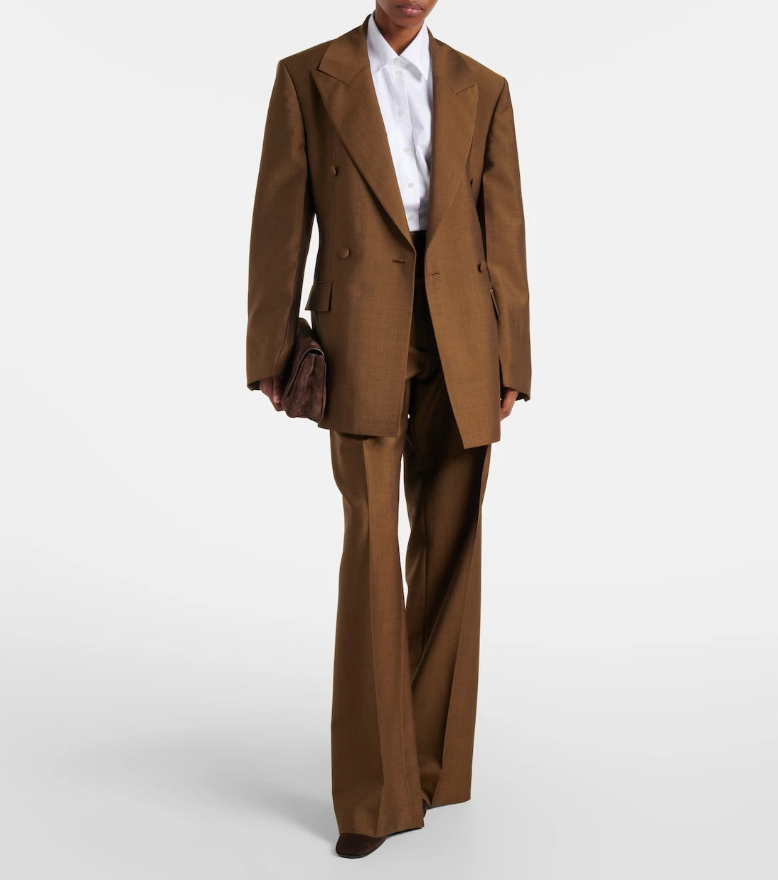 Róhe - High-rise wool and mohair wide-leg pants
