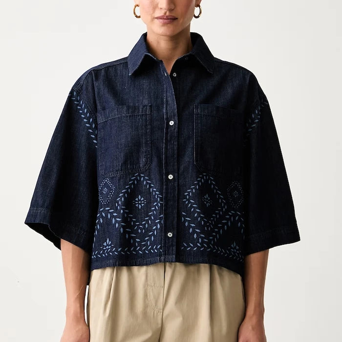 Weekend Max Mara kadın denim gömlek WKDALARE