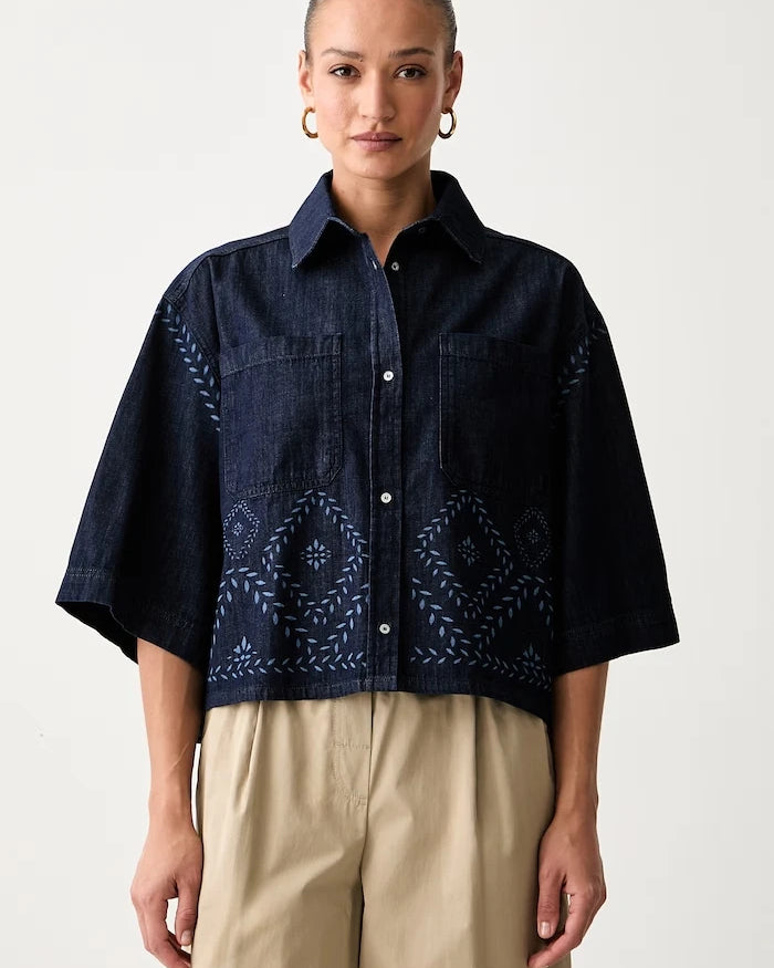 Weekend Max Mara kadın denim gömlek WKDALARE