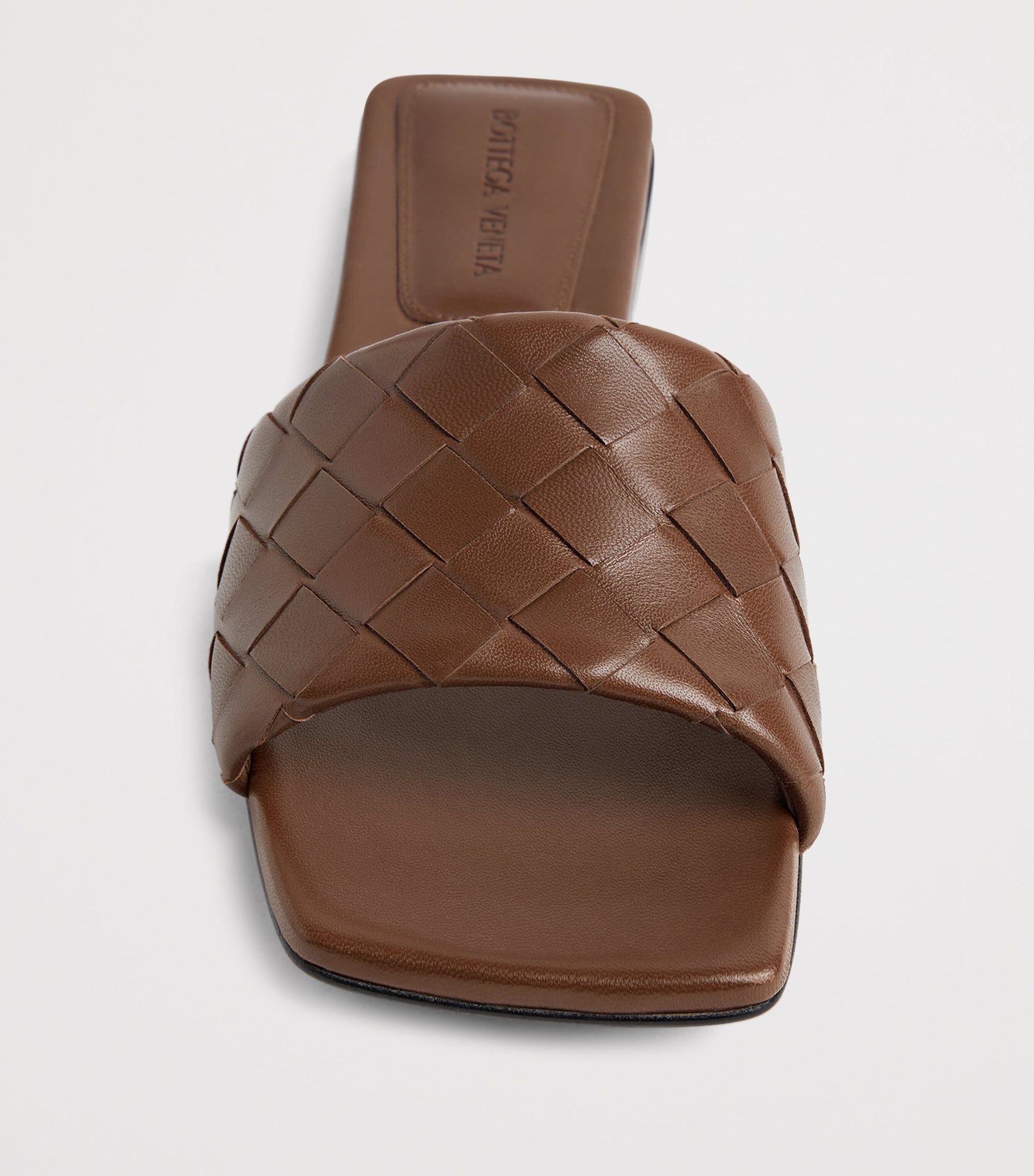 Bottega Veneta Brown Leather Parco Mules