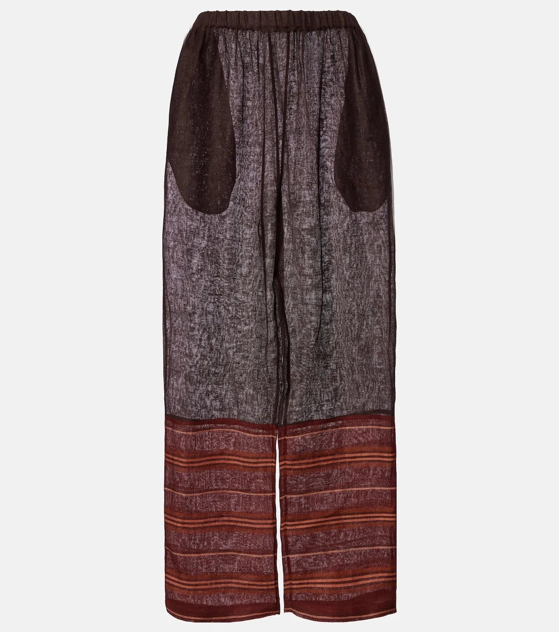 Tory Burch - Striped cropped linen pants