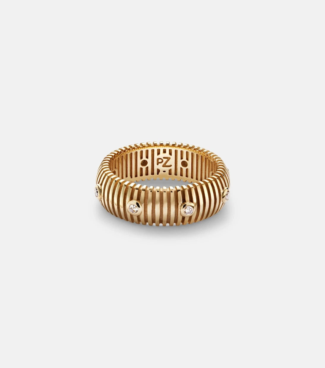 Pamela Zamore - Clio Small 18kt gold ring with diamonds