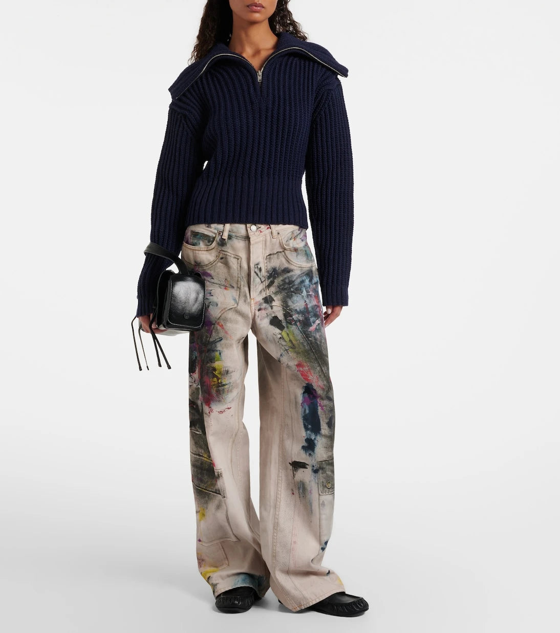 Acne Studios - Embroidered ribbed-knit wool sweater