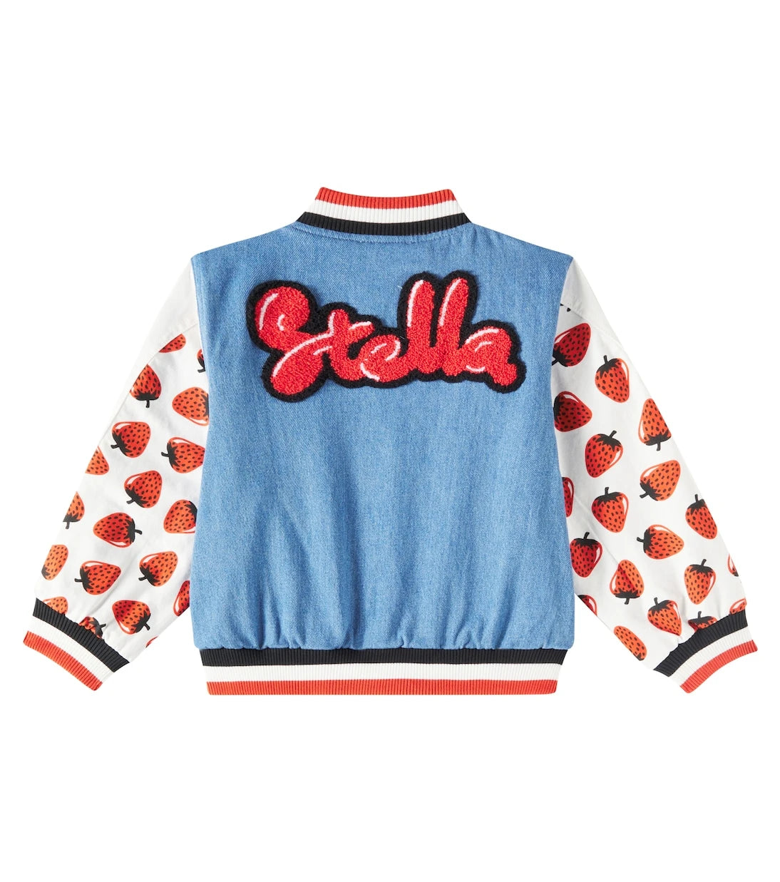 Stella McCartney Kids - Logo yama aplikeli denim kolej ceketi