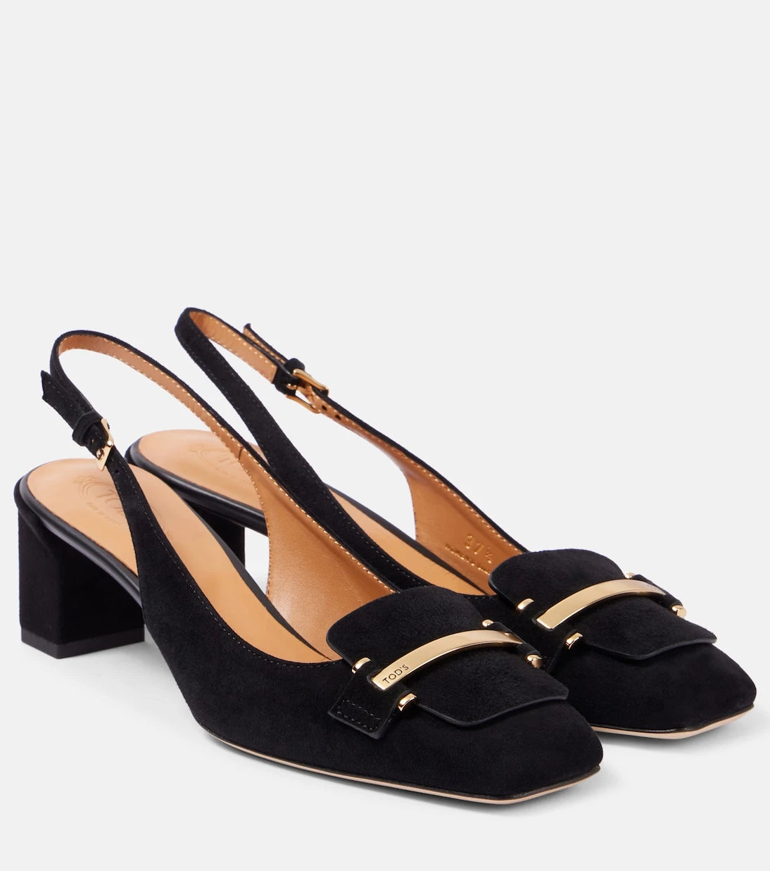 Tod's - 50 suede slingback pumps
