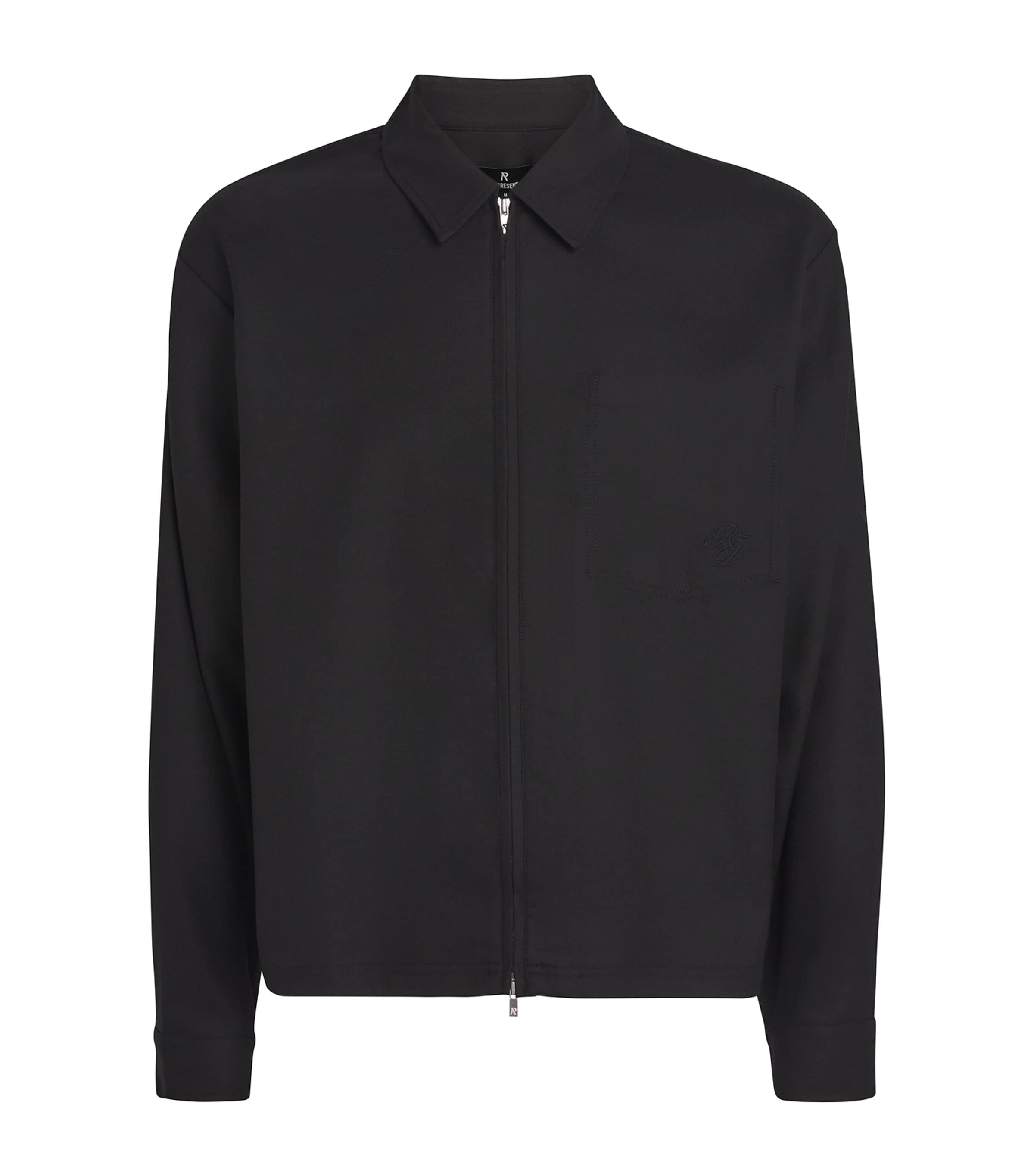 Represent Black Zip-Up Overshirt