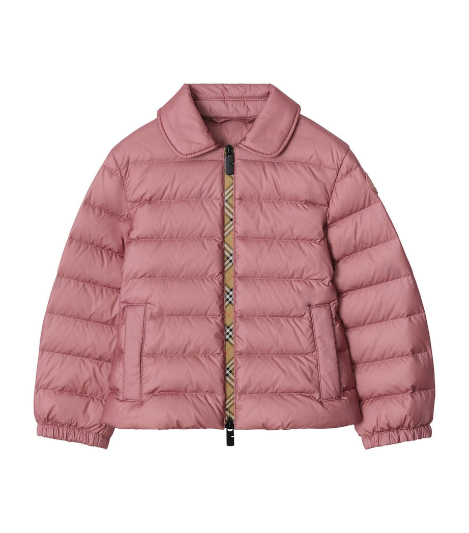 Burberry Kids Down Check-Trim Puffer Jacket (3-12 Years)