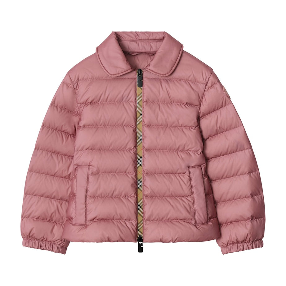 Burberry Kids Down Check-Trim Puffer Jacket (3-12 Years)