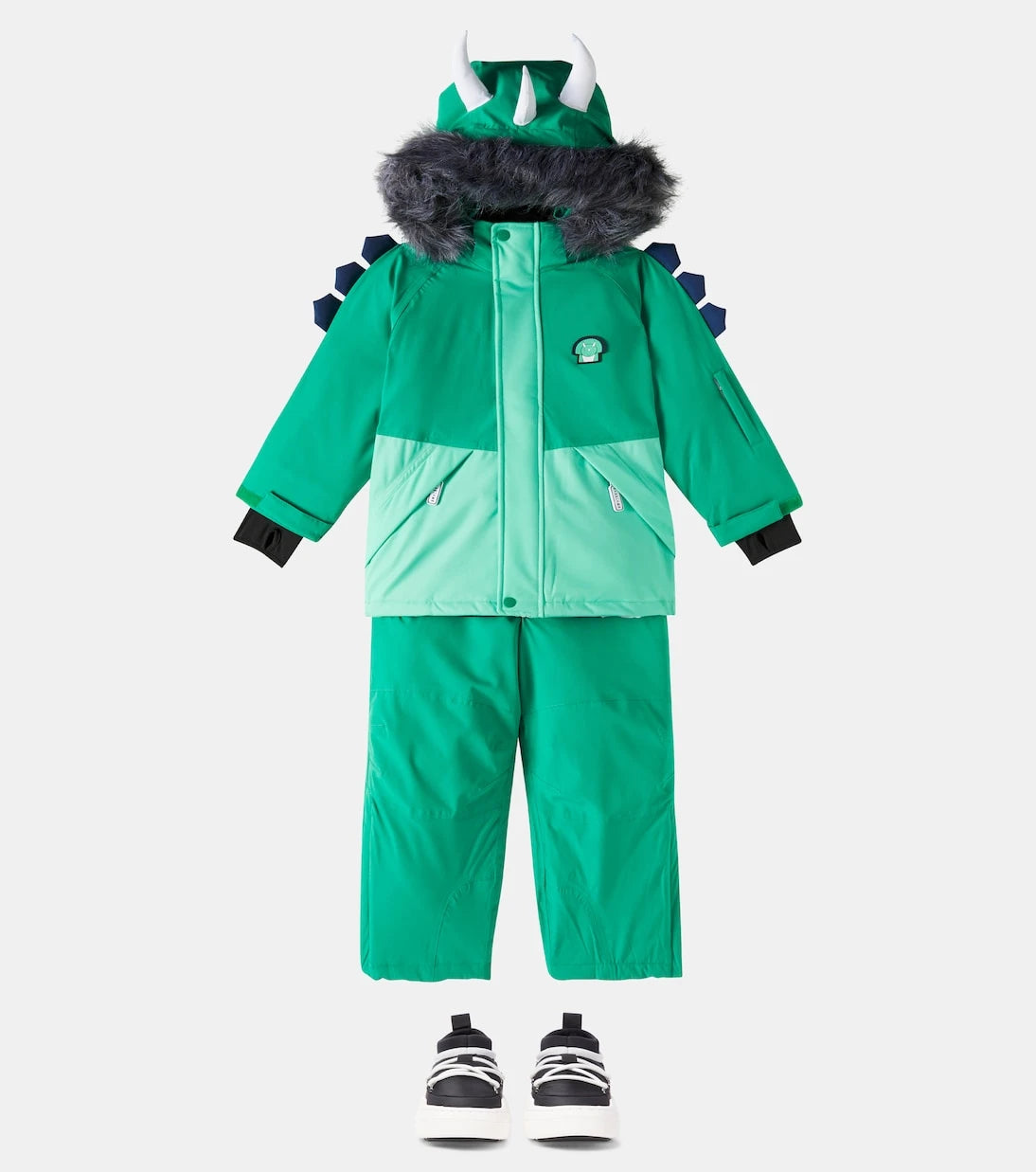 Roarsome - Dino faux fur-trimmed ski jacket