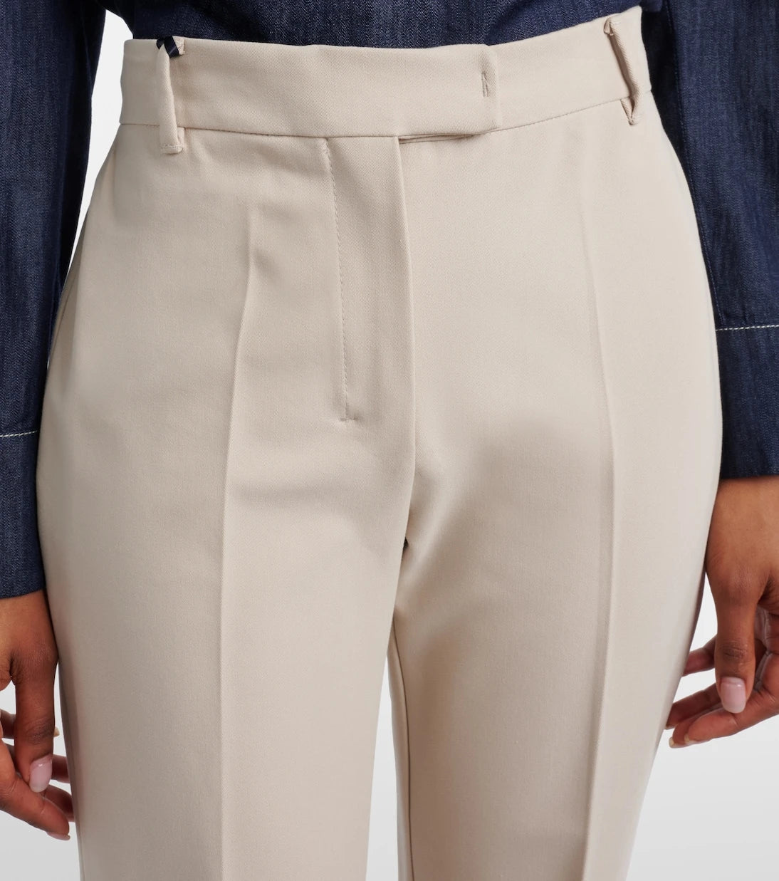 'S Max Mara - بنطال فاتينا قصير بقصة مستقيمة