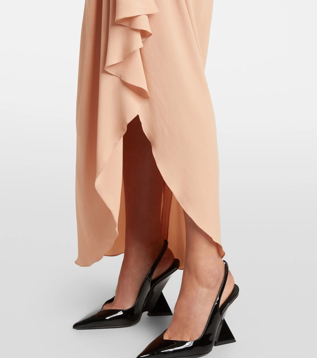 Mugler - re/edit draped crêpe georgette maxi skirt
