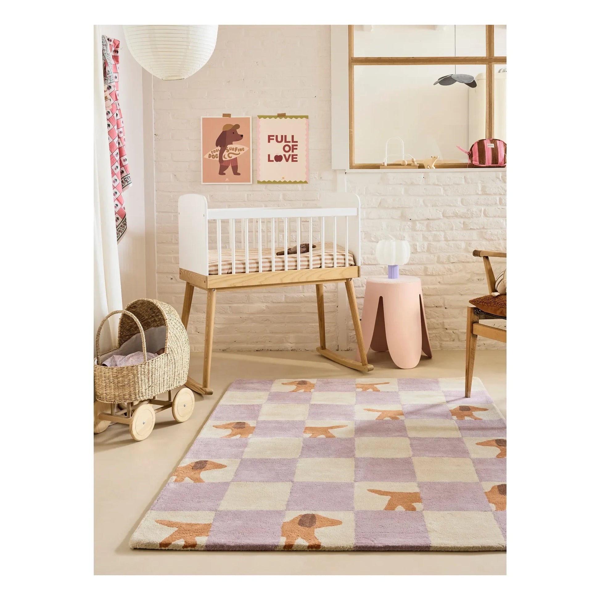 Bleuu-studio - Walter Damier rug | Lilac