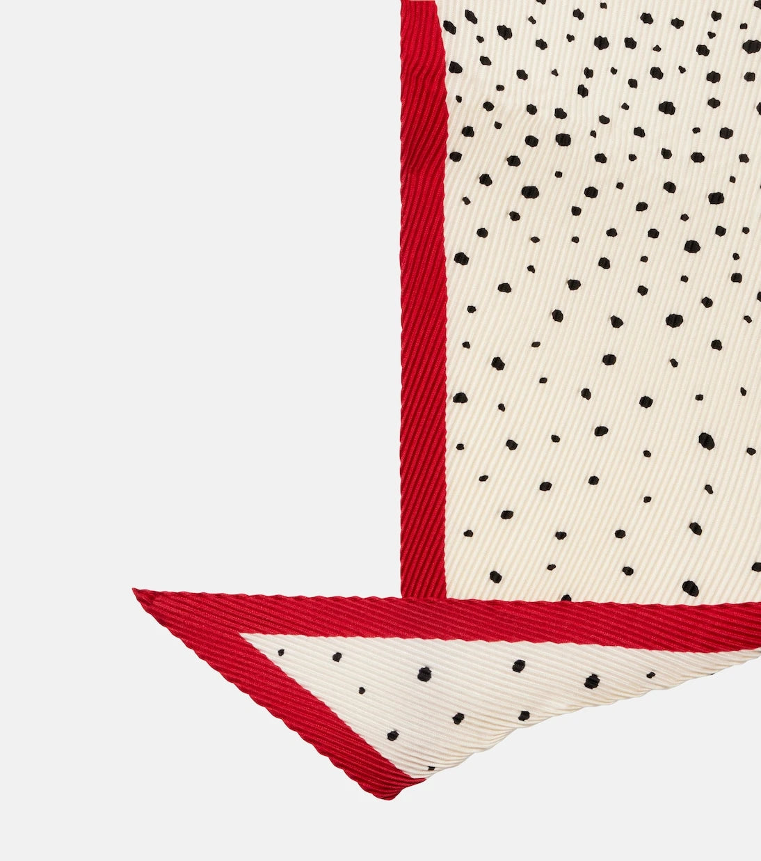 Valentino - Pleated polka-dot silk twill scarf