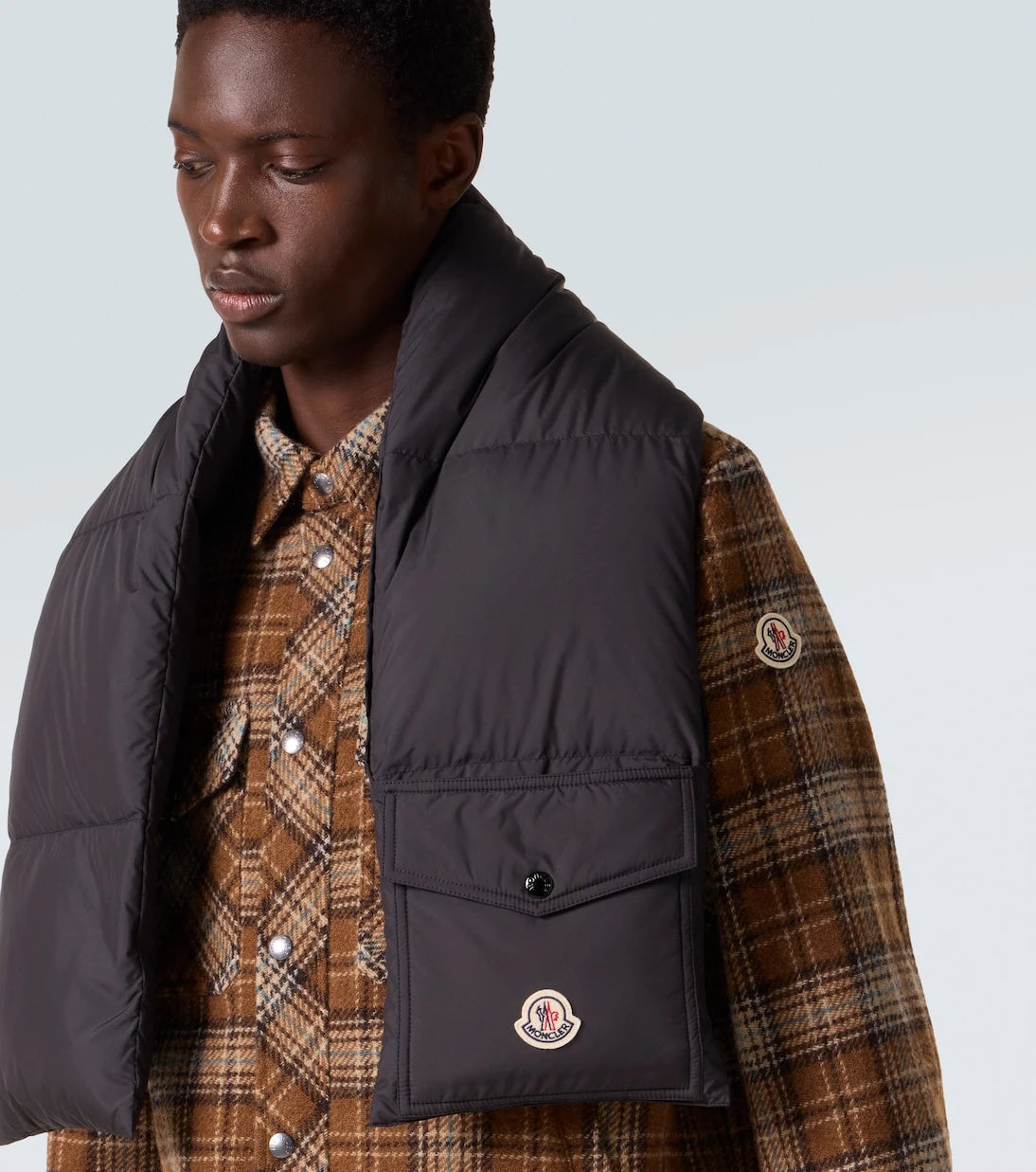 Moncler - Logo quilted down scarf