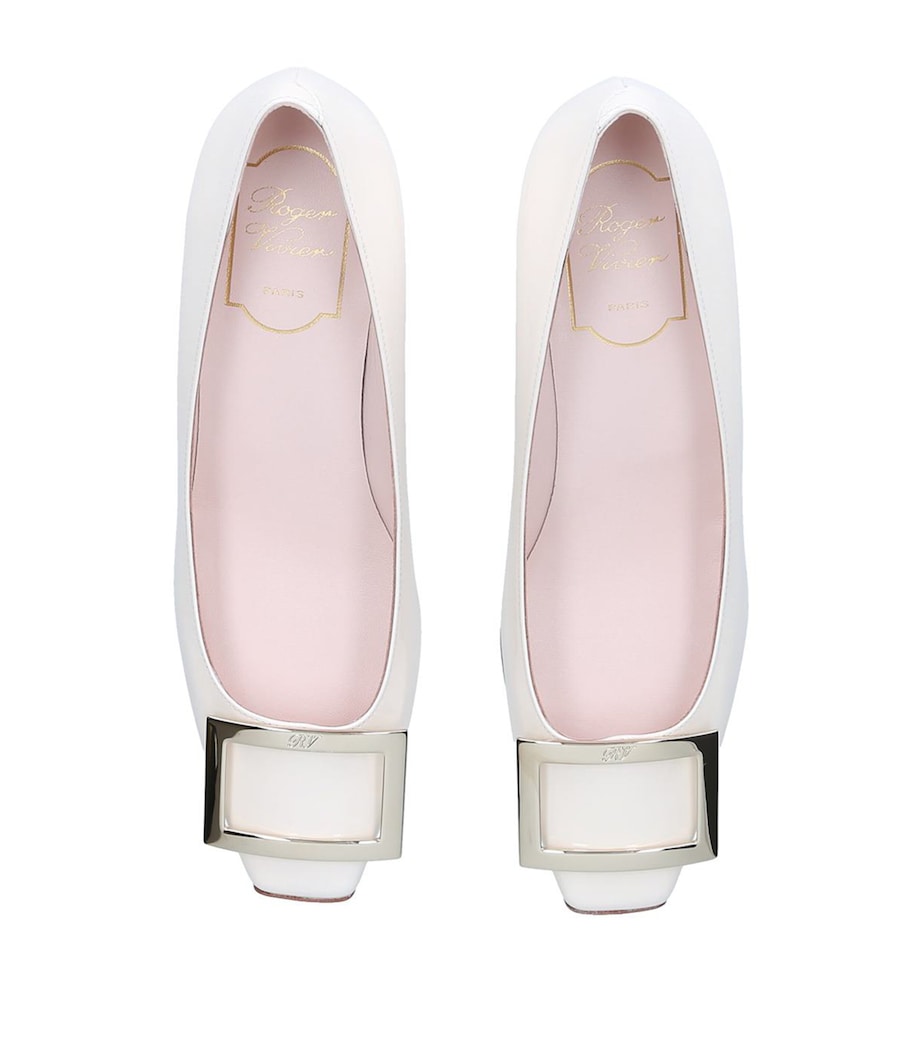 Roger Vivier Beige Patent Decolleté Belle Vivier Pumps 45