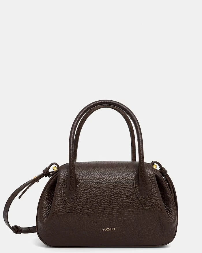 Yuzefi kadın crossbody deri çanta OYSTER MINI DUFFLE