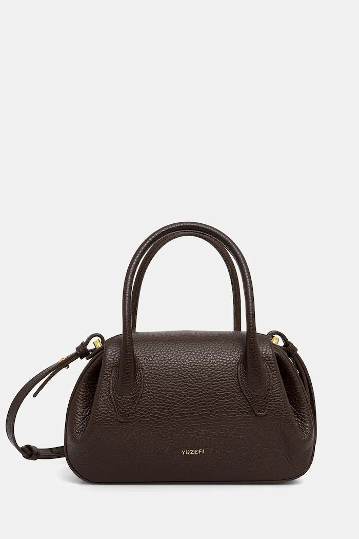 Yuzefi kadın crossbody deri çanta OYSTER MINI DUFFLE