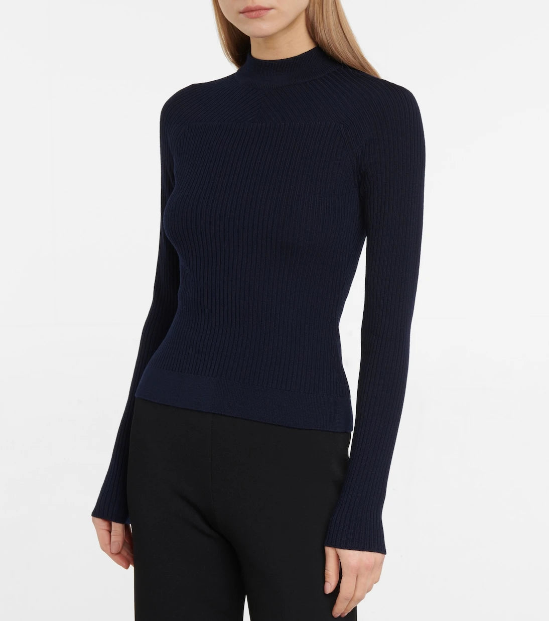 Alaïa - Ribbed-knit wool-blend top
