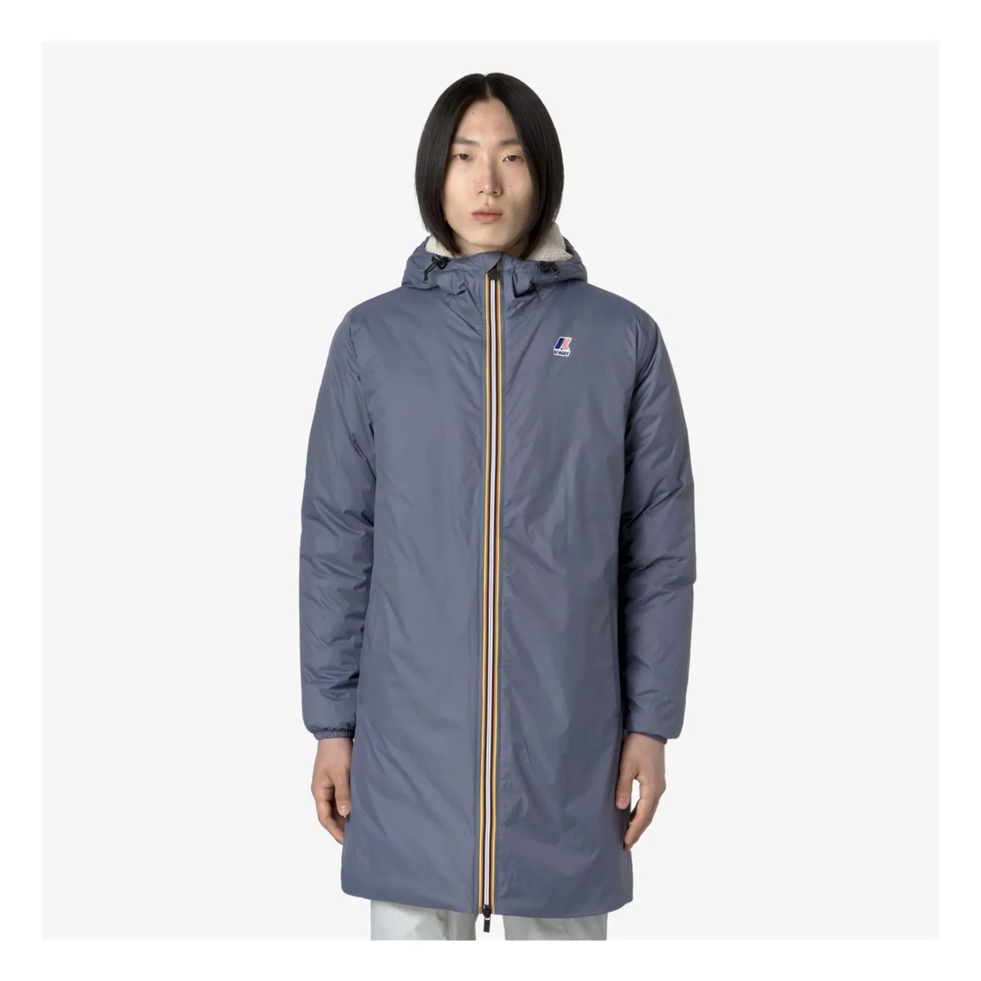 K-way - Le Vrai Eiffel Orsetto 3.0 Filled Waterproof Jacket | Grey blue