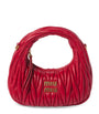 Red Mini Leather Matelassé Wander Top-Handle Bag