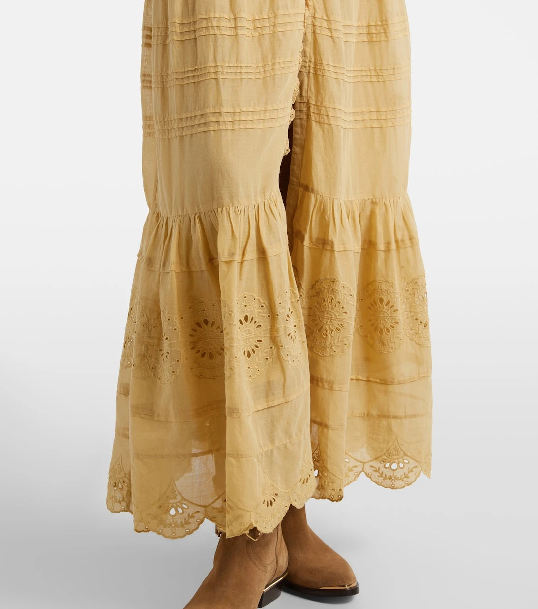 Marant Etoile - Paoline tiered cotton maxi skirt