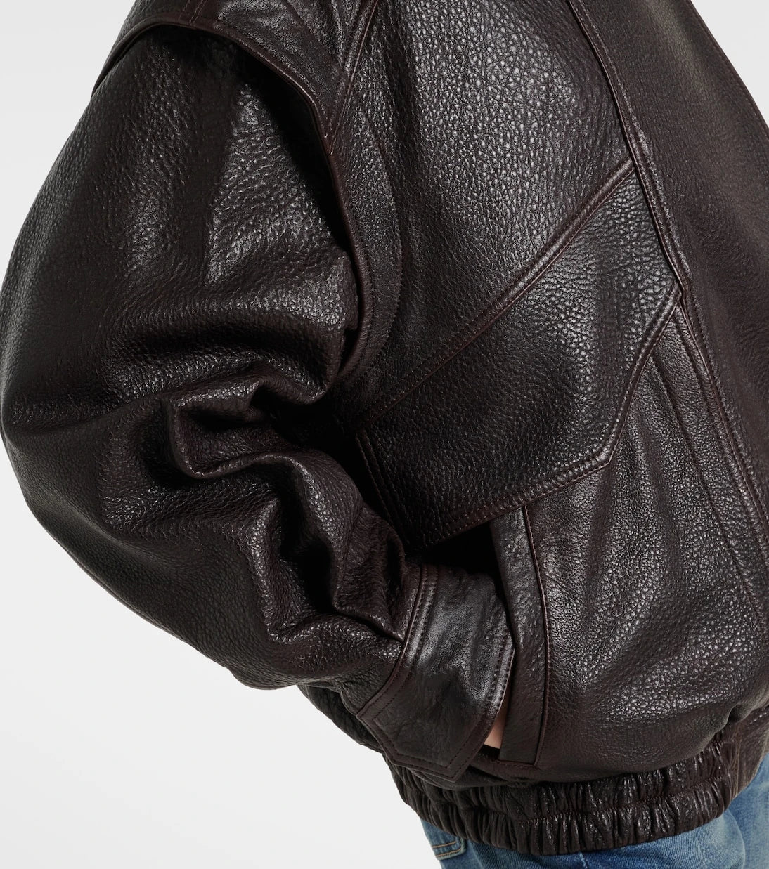 Nour Hammour - Micah leather bomber jacket
