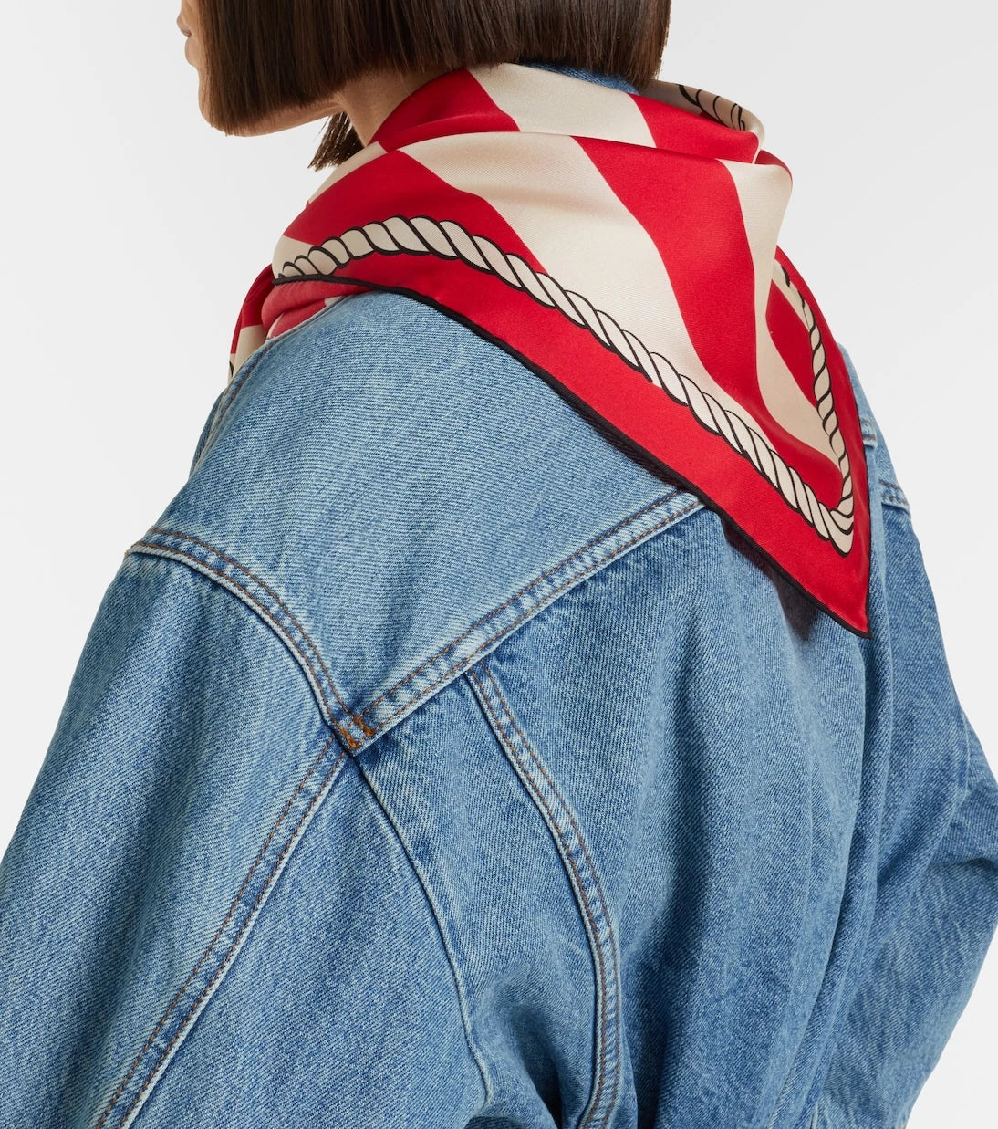 Jacquemus - Bateau Corde printed silk scarf