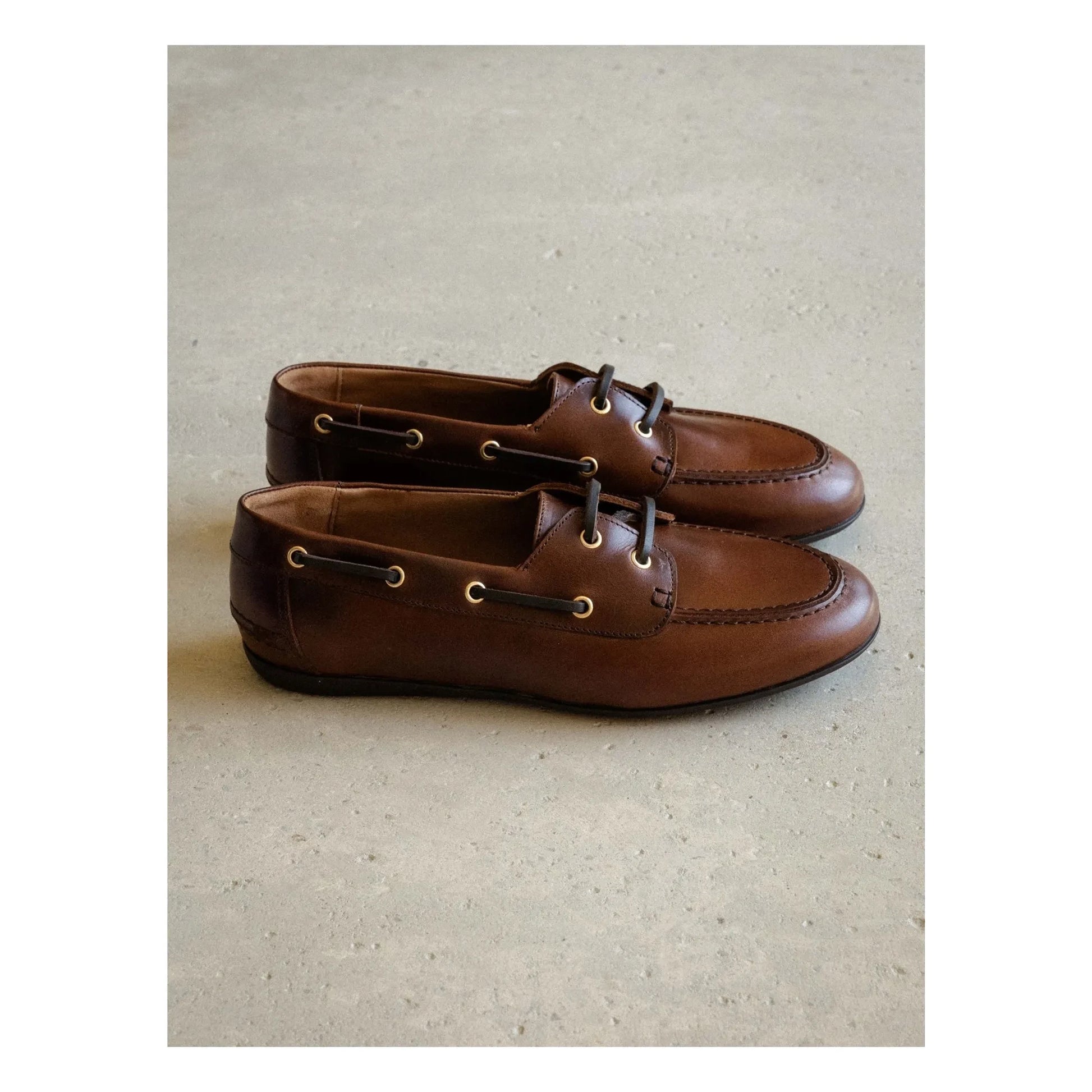 Bobbies - Betsy Leather Boat Shoes | Coffee