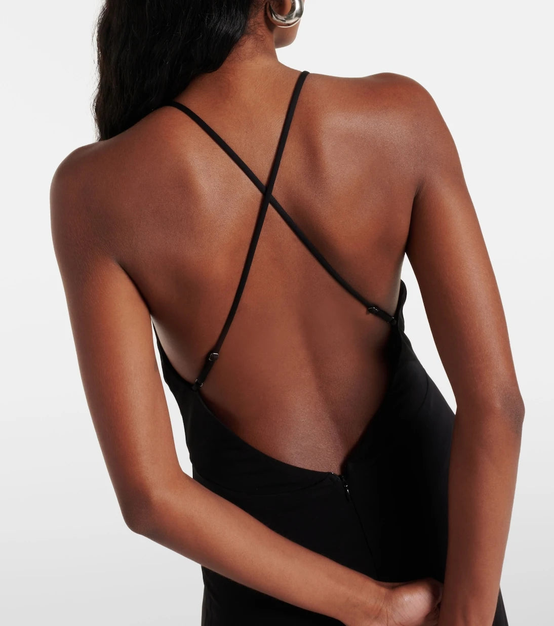 Staud - Fleur mesh-paneled jersey gown