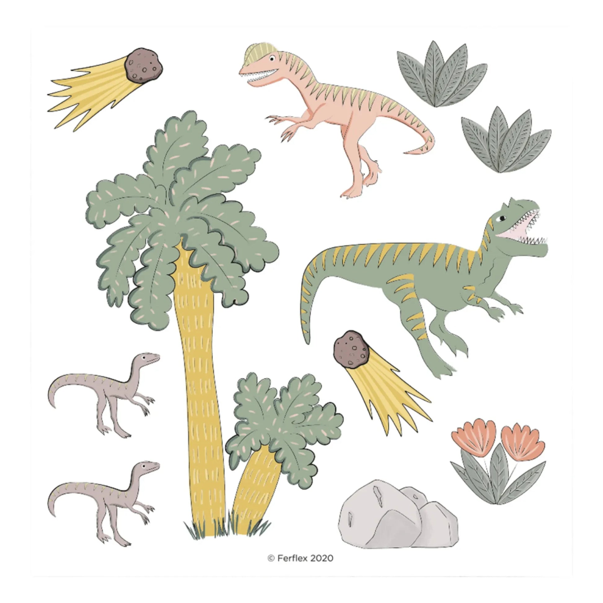 Ferflex - Dinosaur Magnets - Set of 43