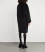 Toteme Black Shearling Collarless Coat