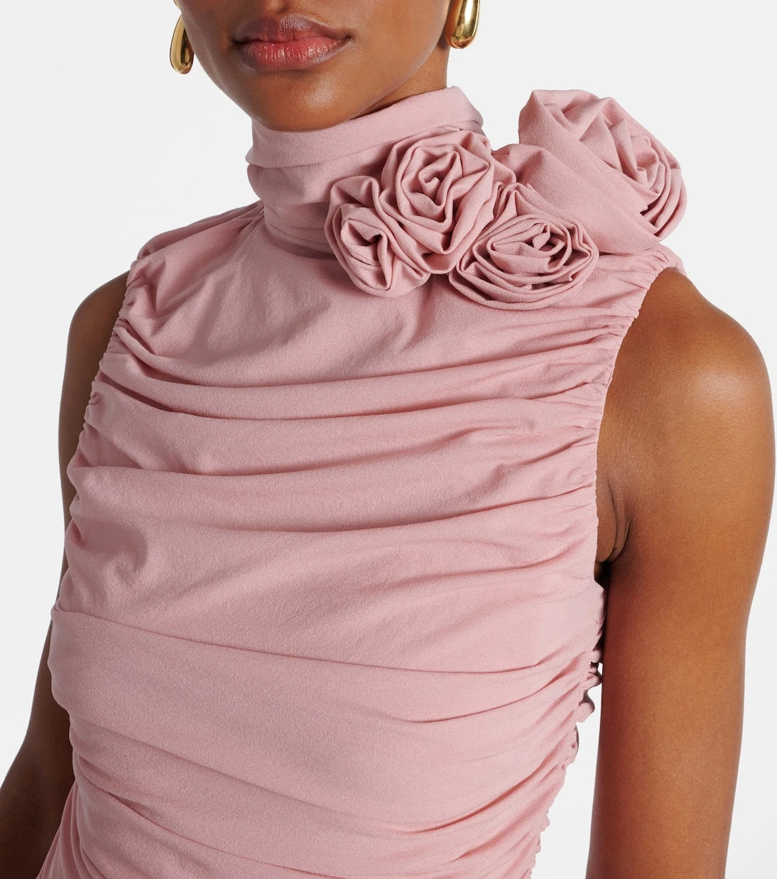 Magda Butrym - Ruched silk-blend midi dress