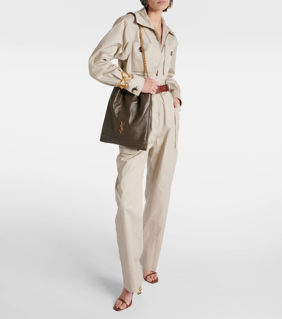 Saint Laurent - Jamie Pochon leather bucket bag
