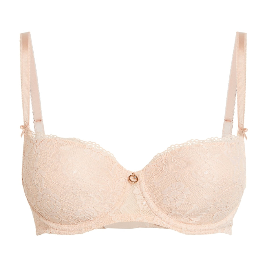Nude Moulded Rosessence Half-Cup Bra