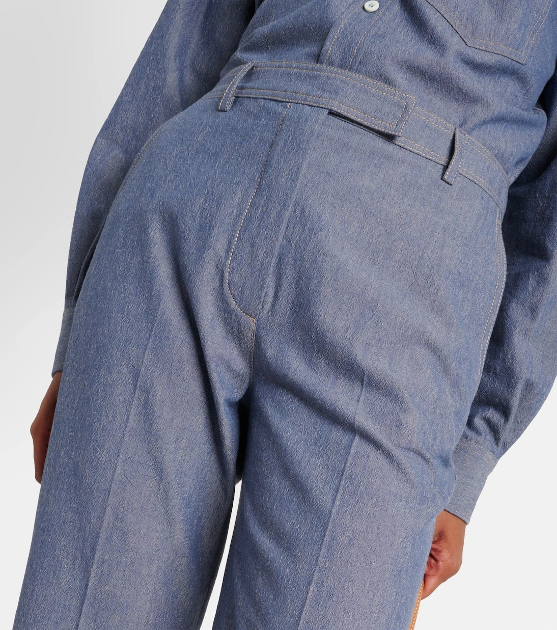 Loro Piana - بنطلون ناش شامبراي واسع