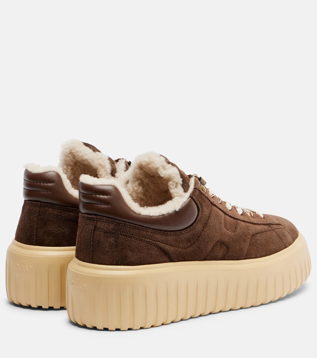 Hogan - H-Stripes suede platform sneakers