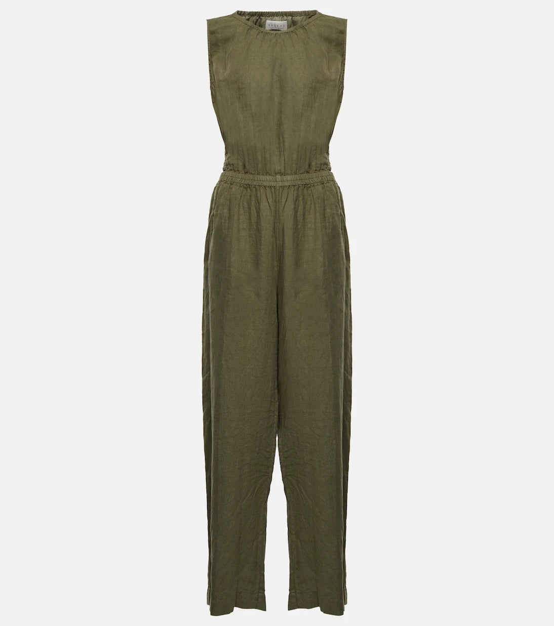 Velvet - Vivi cutout linen jumpsuit