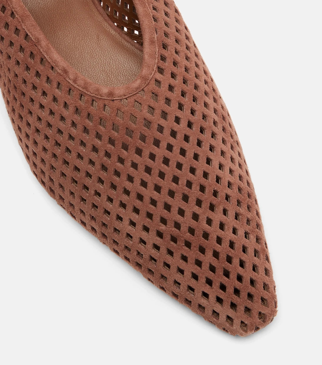 Jil Sander - Perforated suede slingback flats