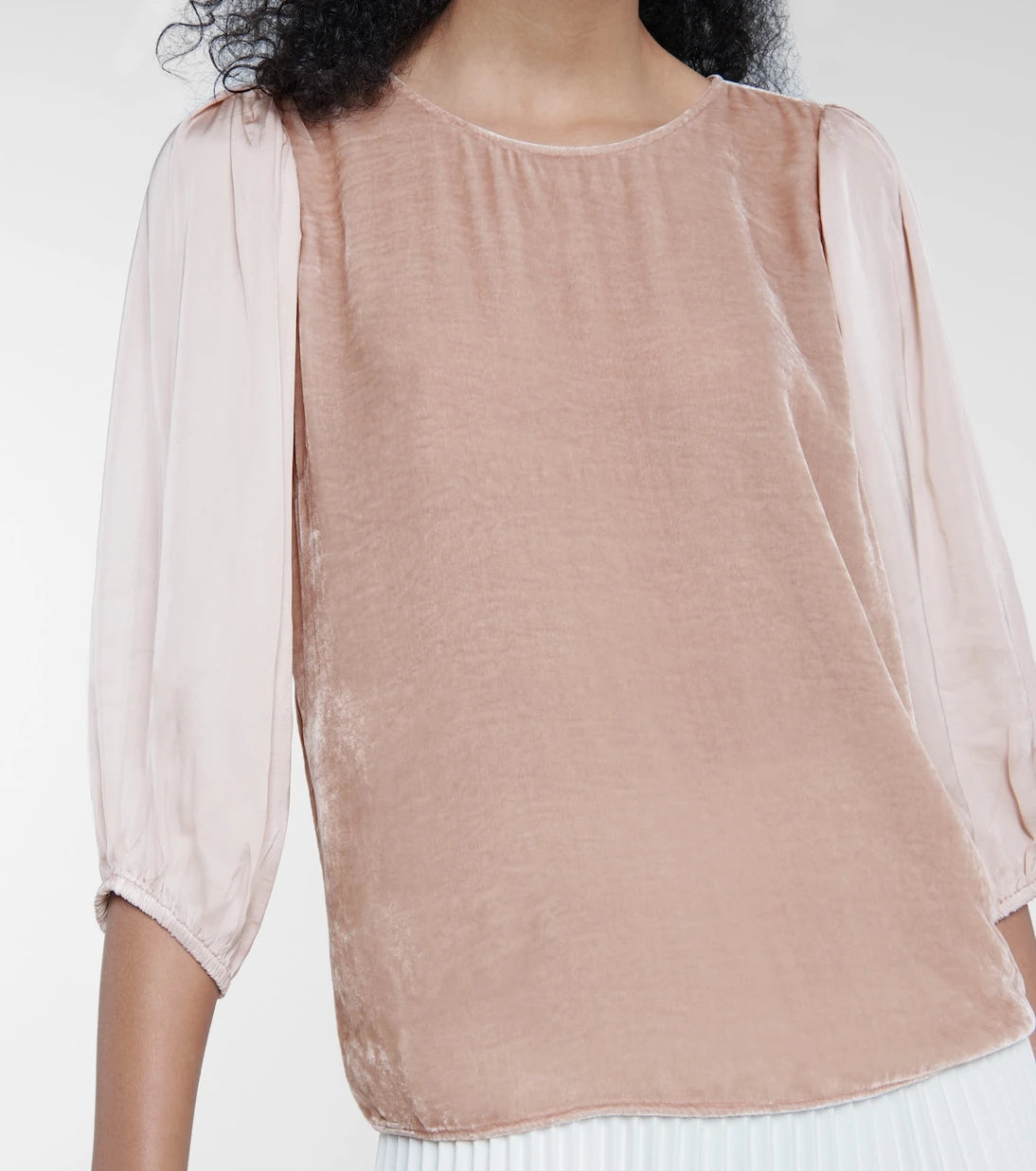 Velvet - Elise velvet and silk blouse