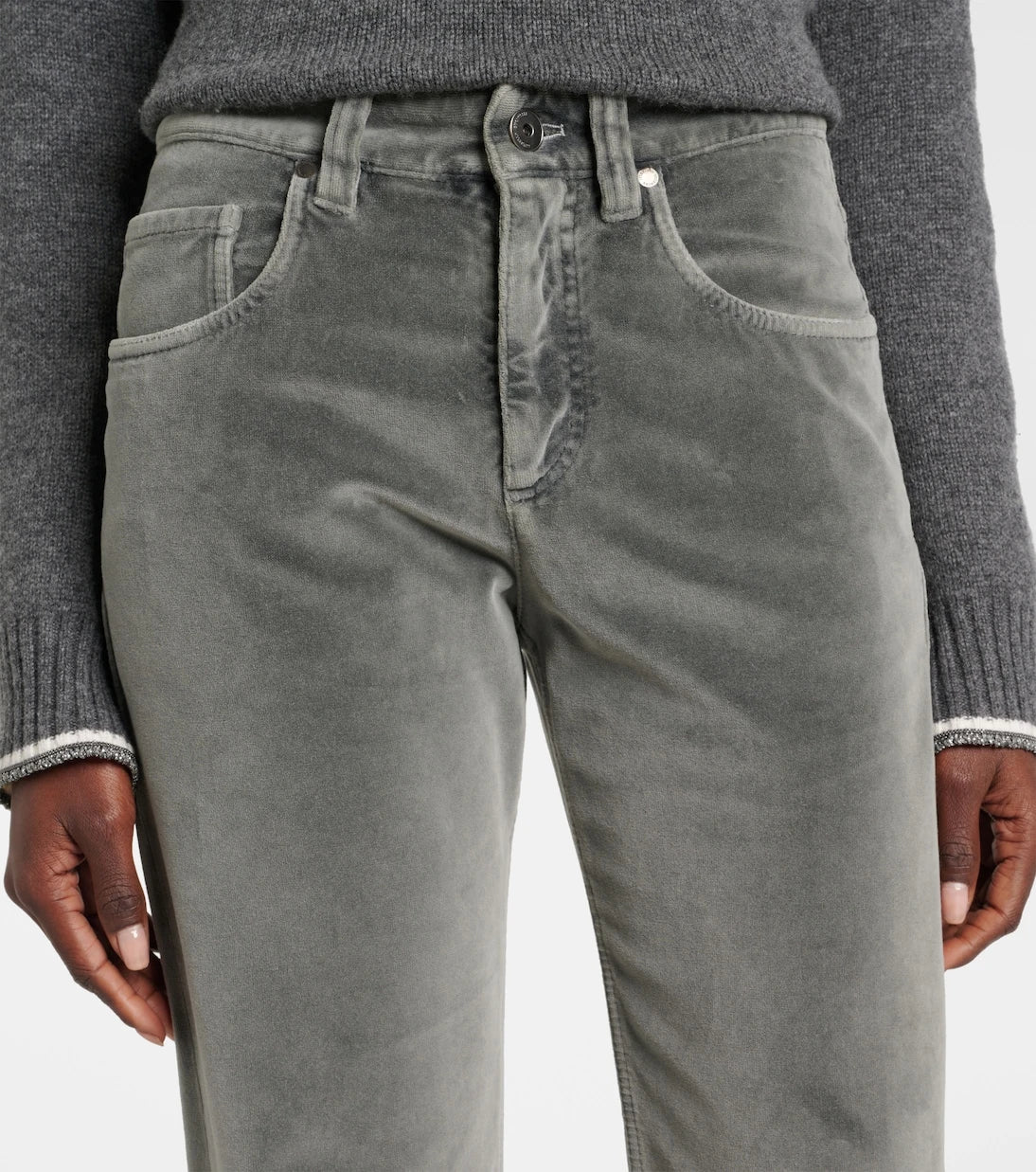Brunello Cucinelli - Kadife düz paça pantolon