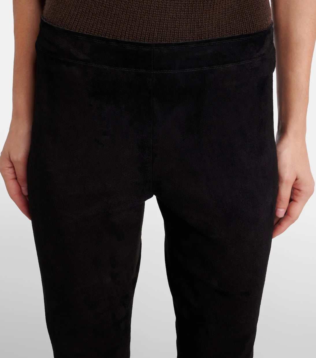 Stouls - Carolyn mid-rise suede leggings
