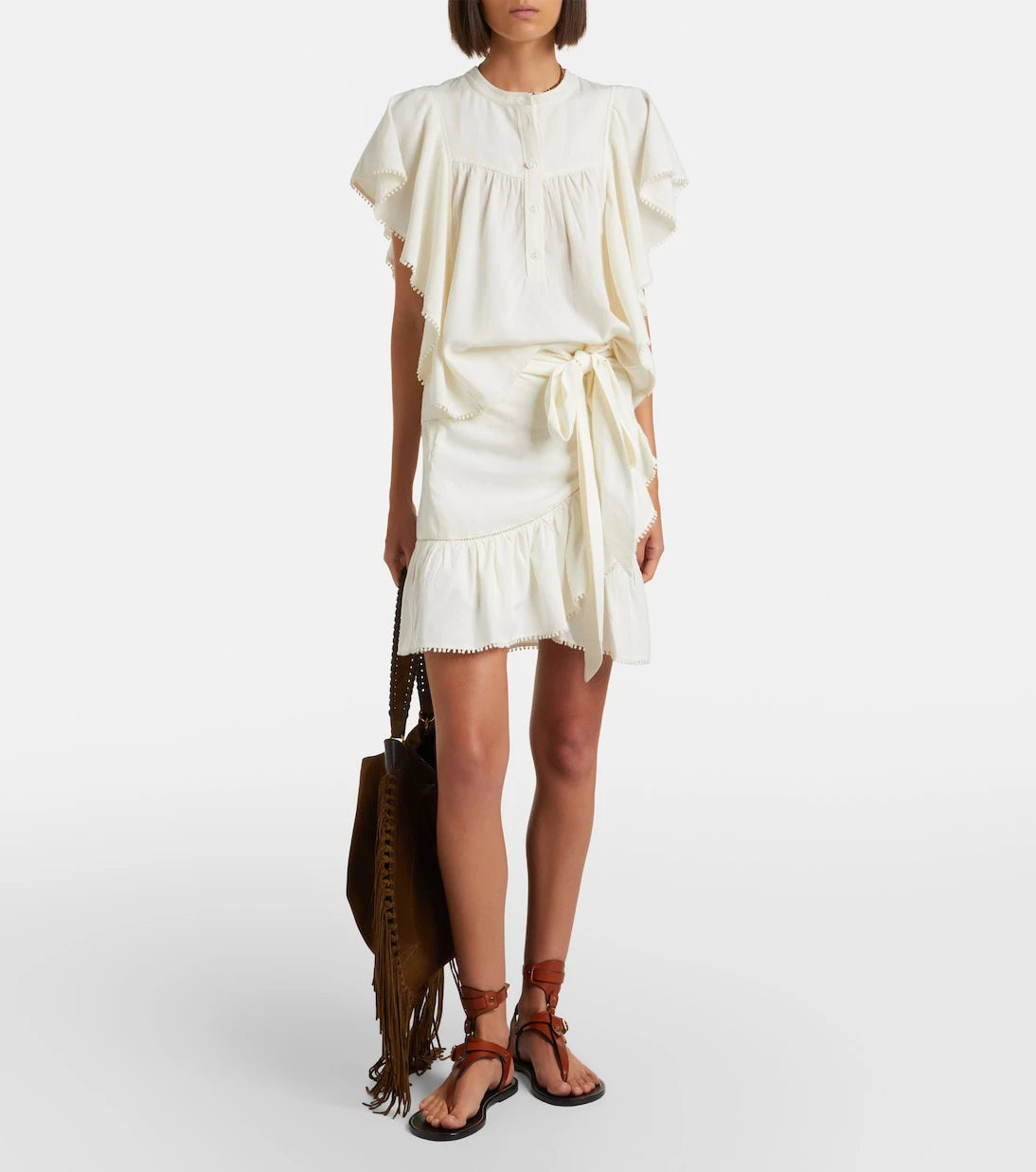 Marant Etoile - Marlie ruffled crochet-trimmed blouse