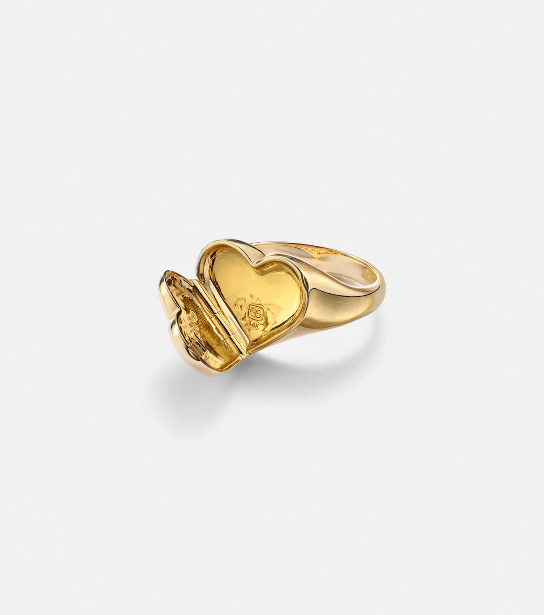 Sydney Evan - Wallpaper Heart 14kt gold ring with diamonds