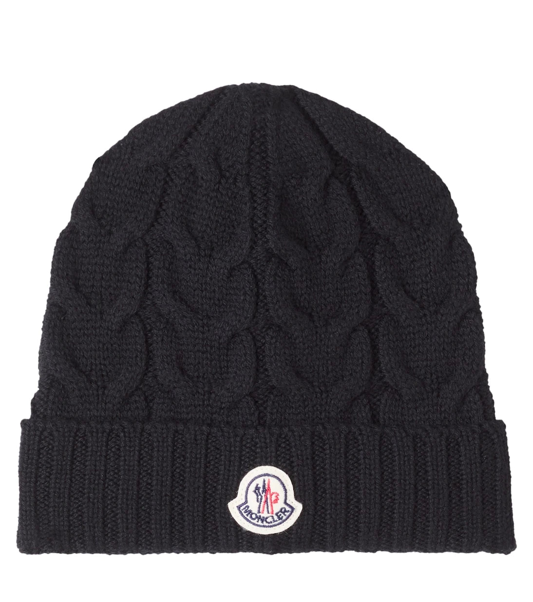 Moncler Enfant - Logo cable-knit wool beanie