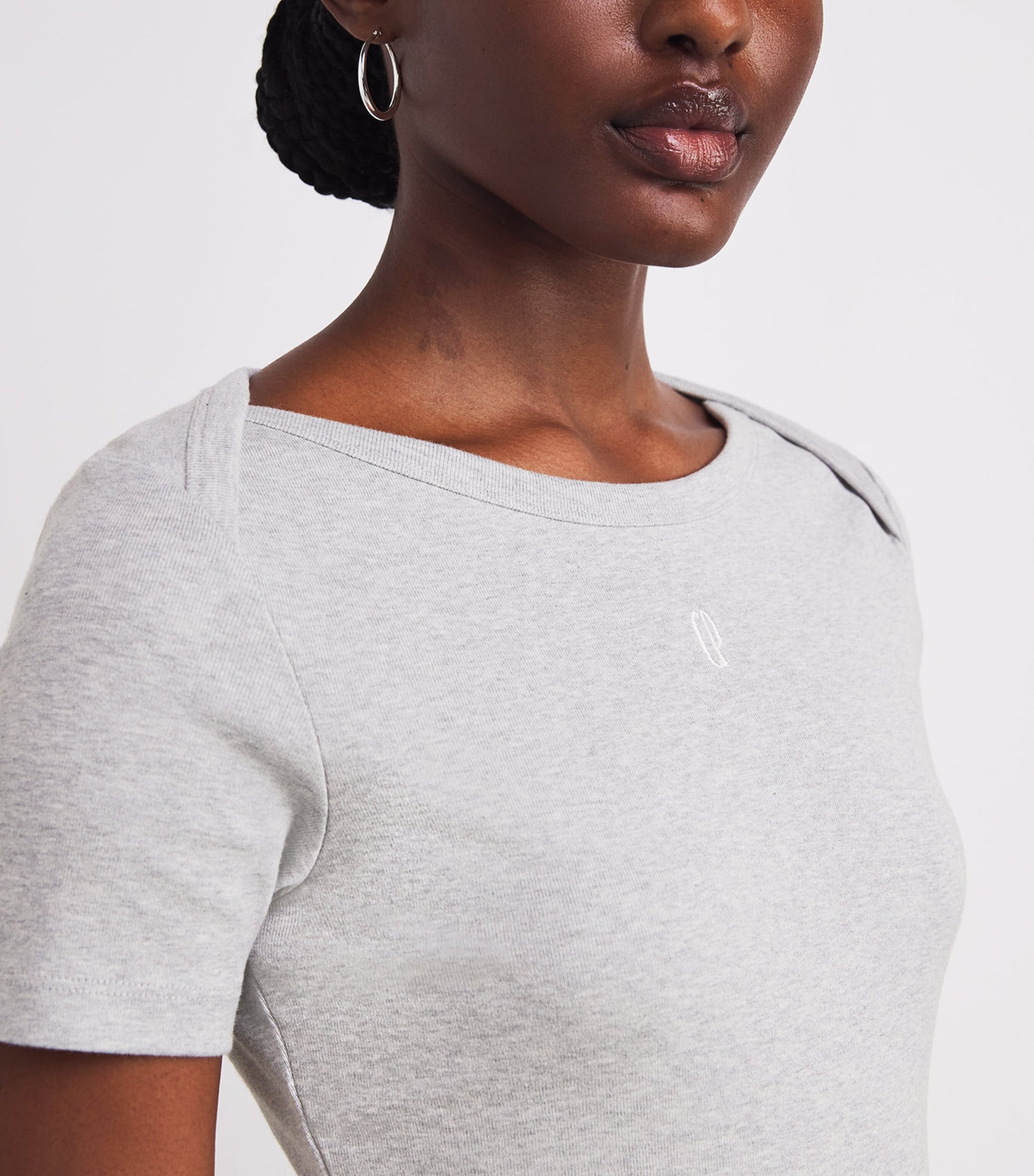 Claudie Pierlot Grey Cotton Short-Sleeve T-Shirt
