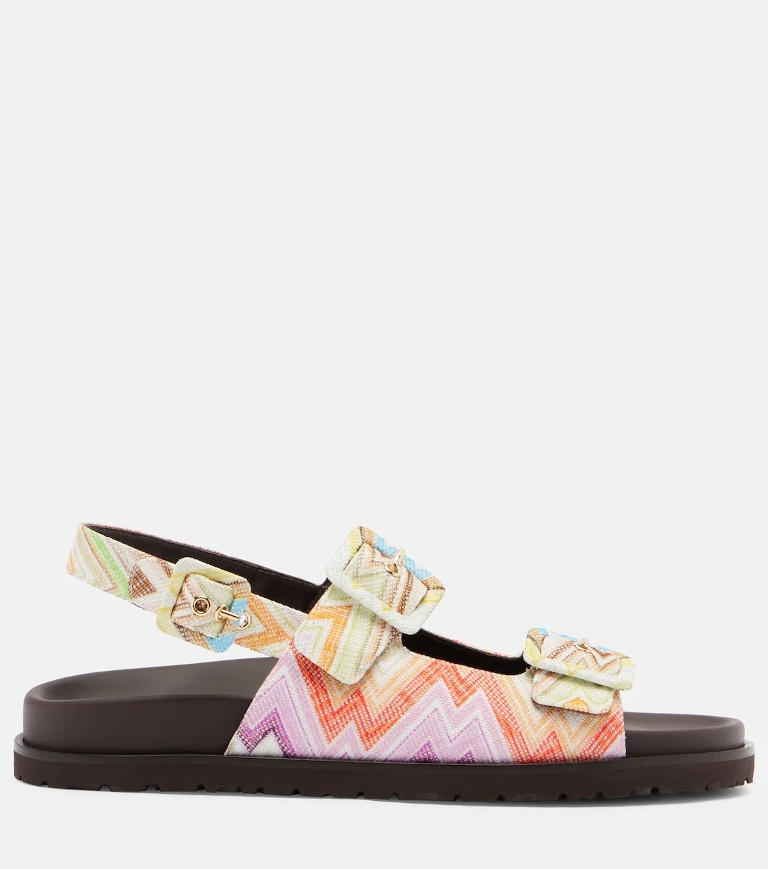 Missoni - صندل ميا زيجزاج ذو الكعب العالي والحزام الخلفي