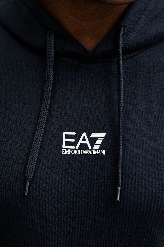 EA7 Emporio Armani капüşonlu erkek pamuk ve elastan sweatshirt