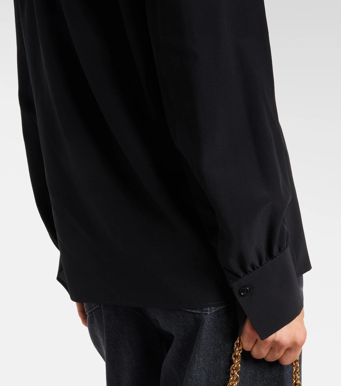 Chloé - Lace-trimmed silk crêpe de chine blouse